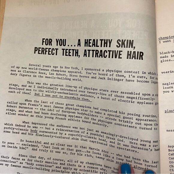 Vintage Joe Weider For You A Healthy Skin Perfect Teeth Attractive Hair Booklet - Picture 3 of 4